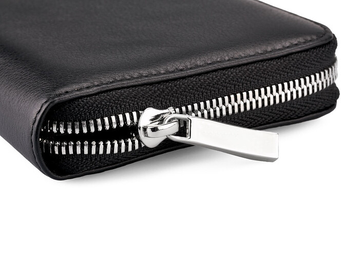 Женский кошелек - клатч из натуральной кожи Salvatore Ferragamo 8081 A Black чёрный, Цвет: Черный, фото , изображение 4