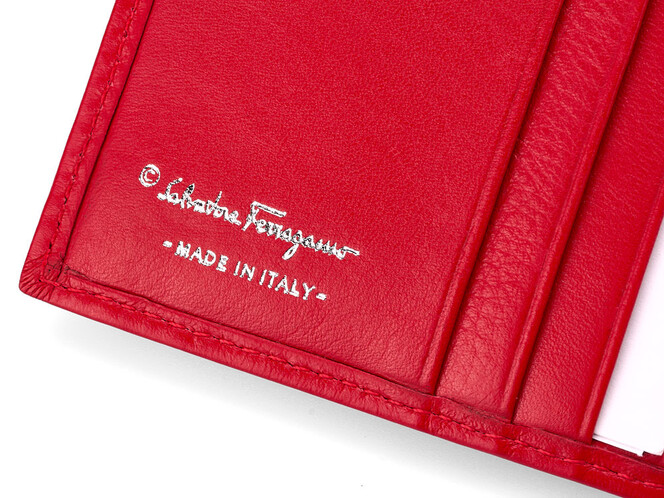 Женский кошелек из натуральной кожи Salvatore Ferragamo 8091 E Red красный, Цвет: Красный, фото , изображение 4