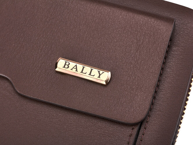 Мужской клатч из натуральной кожи BALLY 8081-3 коричневый, фото , изображение 8