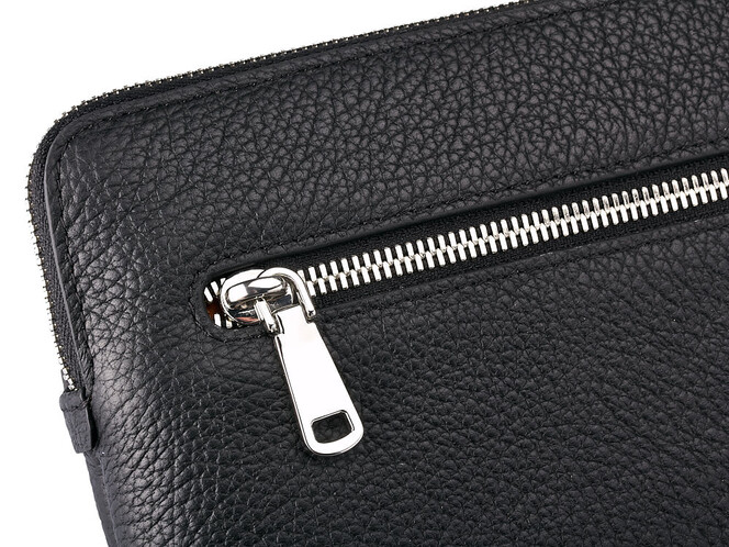 Шкіряний чоловічий клатч LeGRAND collection 9213-6A чорний, фото , зображення 5