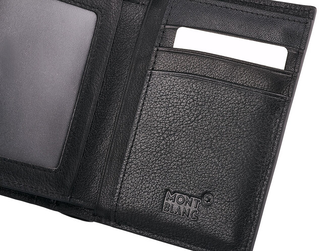 Шкіряне чоловіче портмоне Мont Blanc 8847B чорний, фото , зображення 6