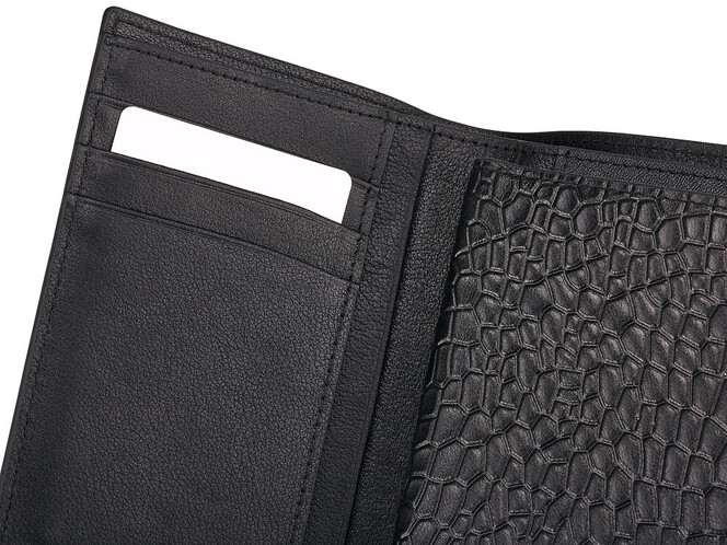 Шкіряне чоловіче портмоне Мont Blanc 8847B чорний, фото , зображення 7