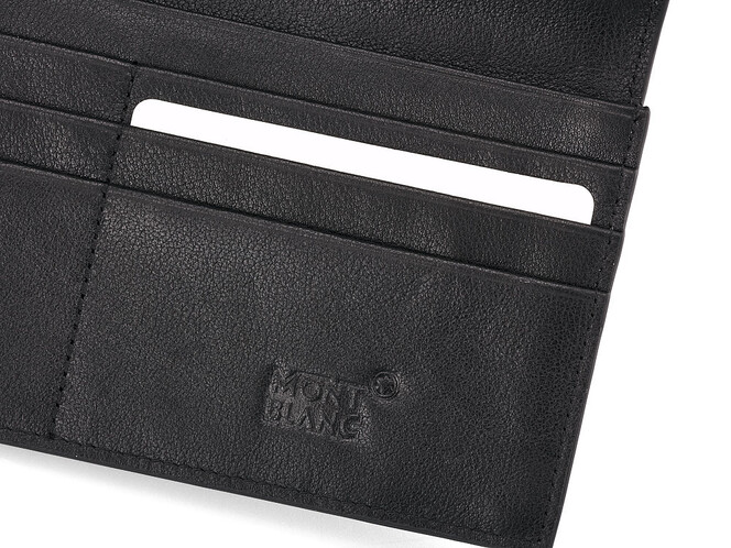Чоловіче портмоне з натуральної шкіри Мont Blanc 8847A чорний, фото , зображення 5