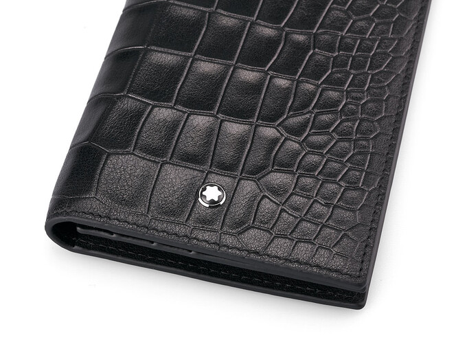 Чоловіче портмоне з натуральної шкіри Мont Blanc 8847A чорний, фото , зображення 6