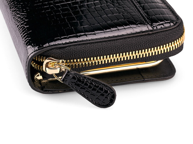 Жіночий гаманець з натуральної шкіри Moro&Jenny 59056 A Black чорний, Колір: Чорний, фото , зображення 7