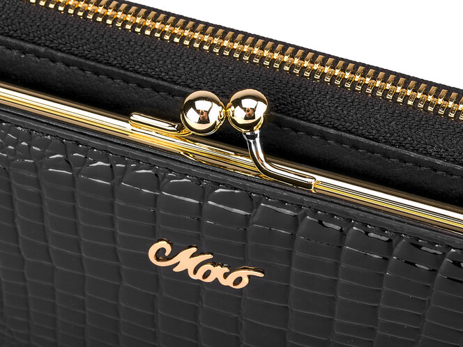 Жіночий гаманець з натуральної шкіри Moro&Jenny 59056 A Black чорний, Колір: Чорний, фото , зображення 8