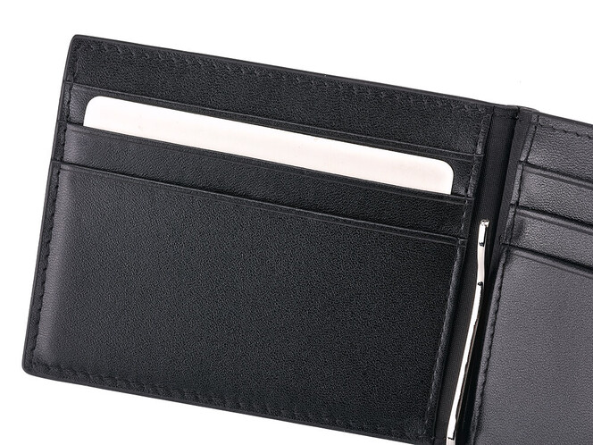 Портмоне – зажим из натуральной кожи Salvatore Ferragamo 741-5 Black черный, Цвет: Черный, фото , изображение 4