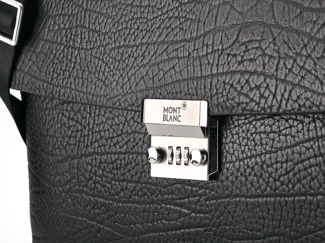 Чоловічий портфель з натуральної шкіри Мont Blanc 8010-3A Black чорний, Колір: Чорний, фото , зображення 11