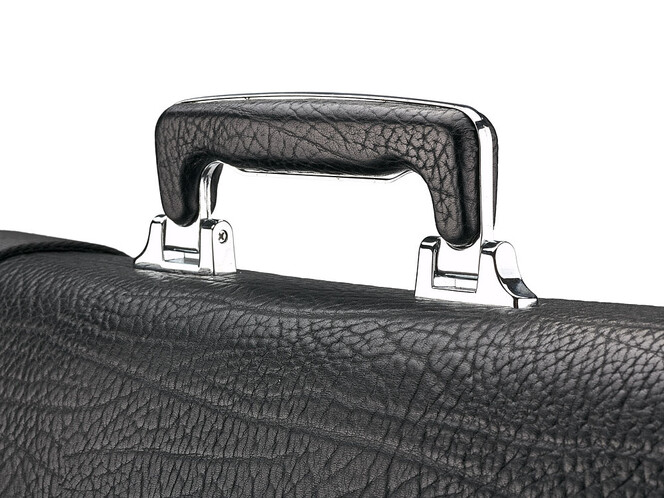 Чоловічий портфель з натуральної шкіри Мont Blanc 8010-3A Black чорний, Колір: Чорний, фото , зображення 10