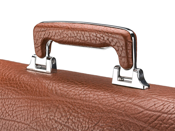 Мужской портфель из натуральной кожи Мont Blanc 8010-3A Brown рыжий, Цвет: Коричневый, фото , изображение 7