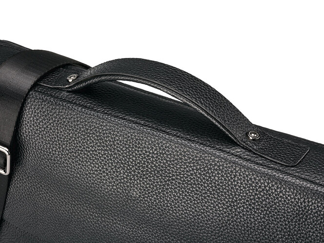 Мужской портфель из натуральной кожи LeGRAND collection 8037-1 чёрный, фото , изображение 9