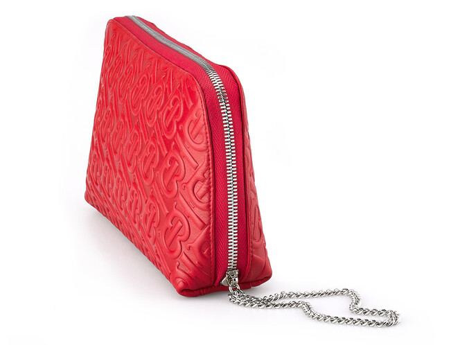 Сумка – клатч из кожи высшего сорта с нанесением рисунка Burberry 5634 E Red красная, Цвет: Красный, фото , изображение 2