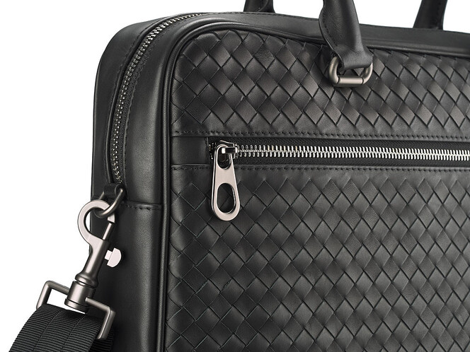 Сумка - портфель з двома ручками з натуральної шкіри LeGRAND collection 9081 чорна, фото , зображення 6