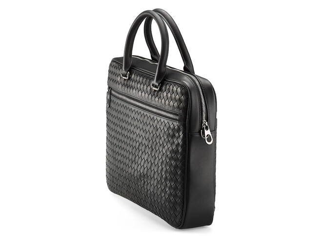 Сумка - портфель з двома ручками з натуральної шкіри LeGRAND collection 9081 чорна, фото , зображення 3