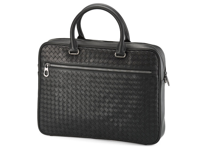 Сумка - портфель з двома ручками з натуральної шкіри LeGRAND collection 9081 чорна, фото , зображення 4