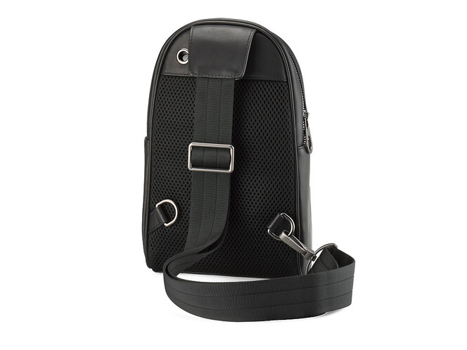 Сумка - слінг з натуральної шкіри вищого сорту LeGRAND collection 9038 чорна, фото , зображення 2