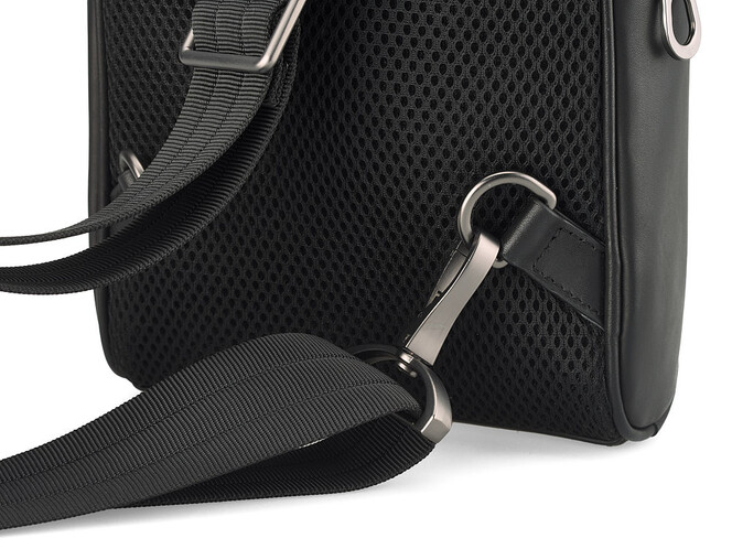 Сумка - слінг з натуральної шкіри вищого сорту LeGRAND collection 9038 чорна, фото , зображення 5