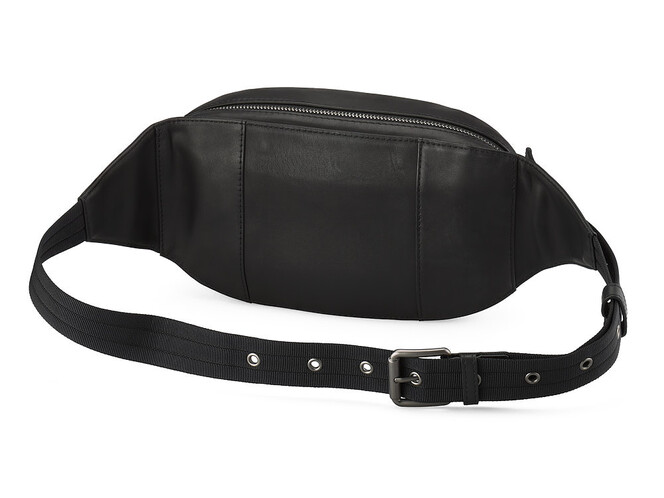 Кожаная сумка – бананка LeGRAND collection 9260 чёрная, фото , изображение 3