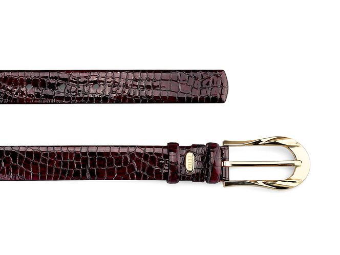 Жіночий шкіряний ремінь Petek 1855 02509102 (091-03) бордовий, Колір: Бордовий, фото , зображення 2