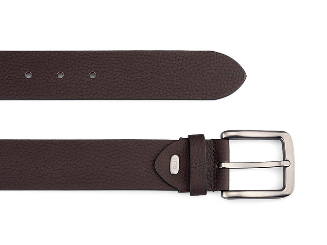 Шкіряний чоловічий ремінь Petek 1855 0402340 (234-02) коричневий, Колір: Коричневий, фото , зображення 2