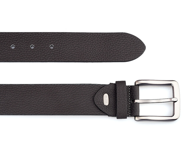 Шкіряний чоловічий ремінь Petek 1855 0402340 (234-98) графіт, Колір: Графіт, фото , зображення 2