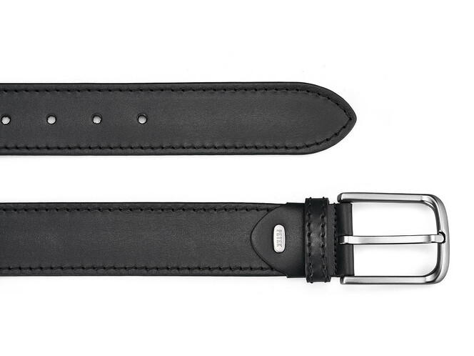 Шкіряний чоловічий ремінь Petek 1855 0402571 (01) чорний, фото , зображення 2