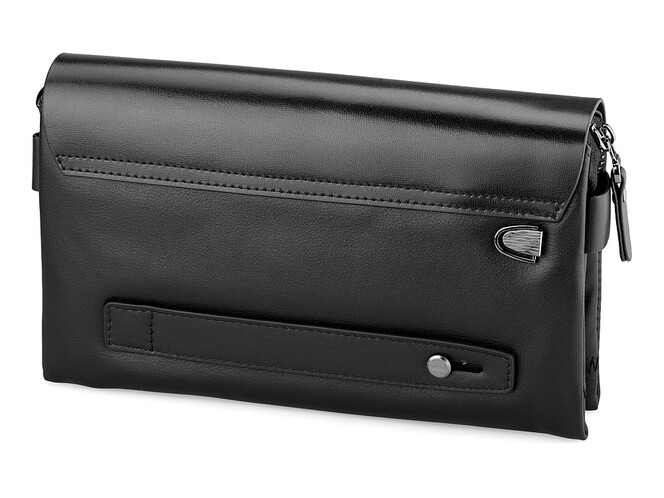 Мужская барсетка - клатч из натуральной кожи LeGRAND collection 136-1 Black чёрная, Цвет: Черный, фото , изображение 2