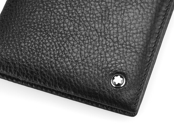 Мужское портмоне из натуральной кожи высшего сорта Мont Blanc 2806 чёрный, фото , изображение 6