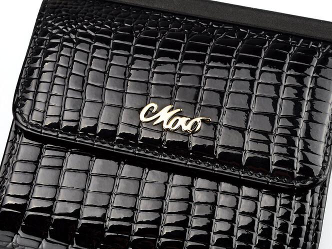 Компактний жіночий гаманець з натуральної шкіри Moro&Jenny 59058 A Black чорний, Колір: Чорний, фото , зображення 6