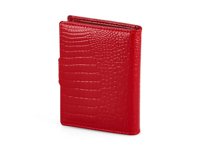 Жіноча візитниця з натуральної шкіри Moro&Jenny 59041 E Red червона, Колір: Червоний, фото , зображення 2