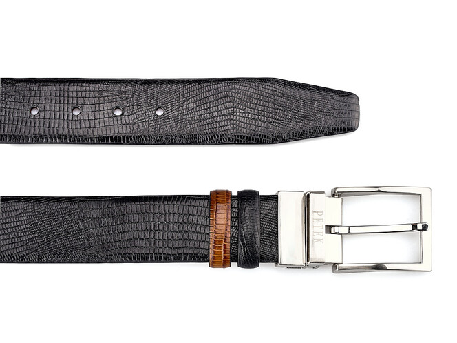 Двухсторонний мужской ремень из натуральной кожи Petek 1855 4004109004 (041-01/041-02) чёрный/коричневый, фото , изображение 4