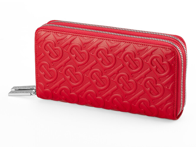 Місткий шкіряний жіночий гаманець Burberry 5638 E Red червоний, Колір: Червоний, фото , зображення 2