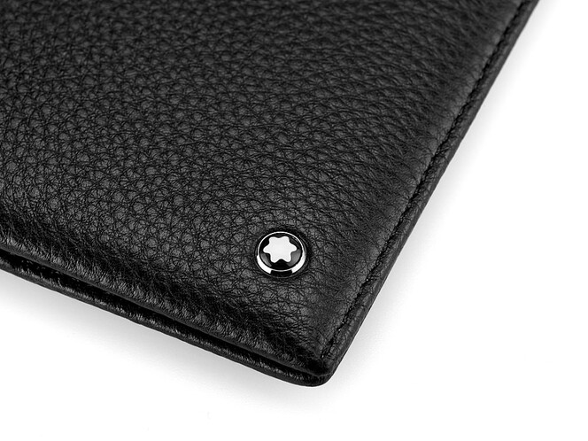 Кожаная обложка для паспорта Мont Blanc 2797 чёрная, фото , изображение 4