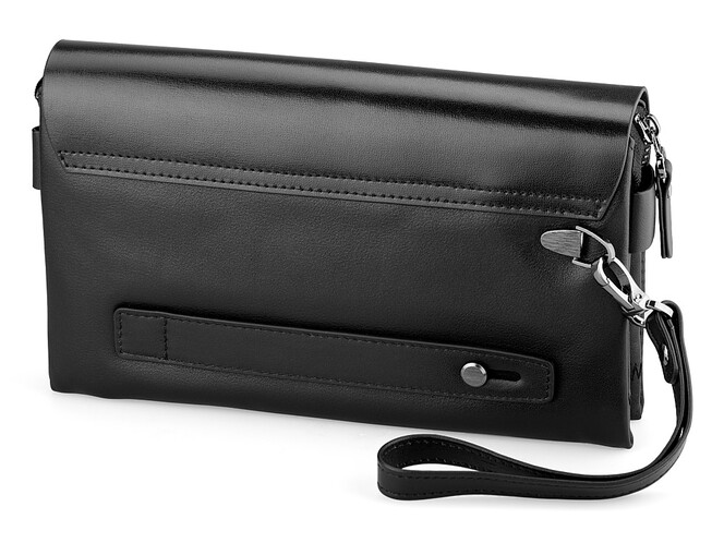 Мужская барсетка - клатч из натуральной кожи LeGRAND collection 136-1 Black чёрная, Цвет: Черный, фото , изображение 3