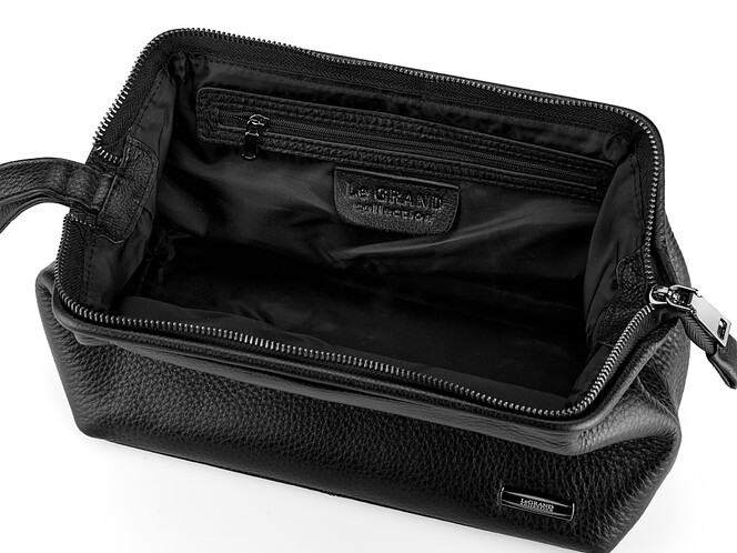 Несессер из натуральной кожи LeGRAND collection 1559-28 Черный, фото , изображение 4