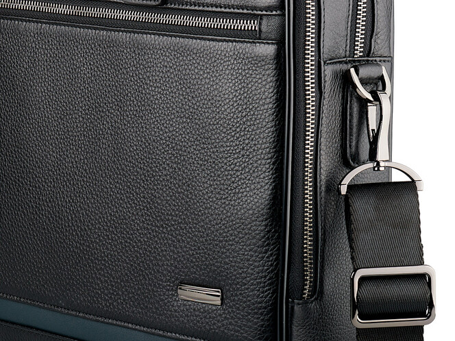 Кожаная сумка для документов и ноутбука  LeGRAND collection 3623-1 чёрная, фото , изображение 8