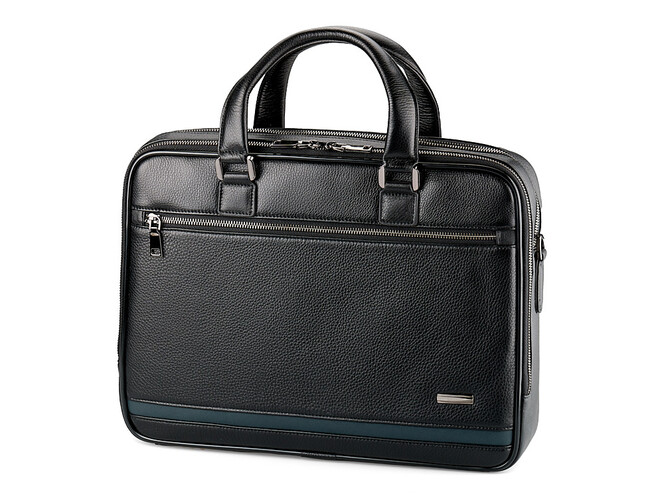 Кожаная сумка для документов и ноутбука  LeGRAND collection 3623-1 чёрная, фото , изображение 2