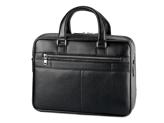 Кожаная сумка для документов и ноутбука  LeGRAND collection 3623-1 чёрная, фото , изображение 3