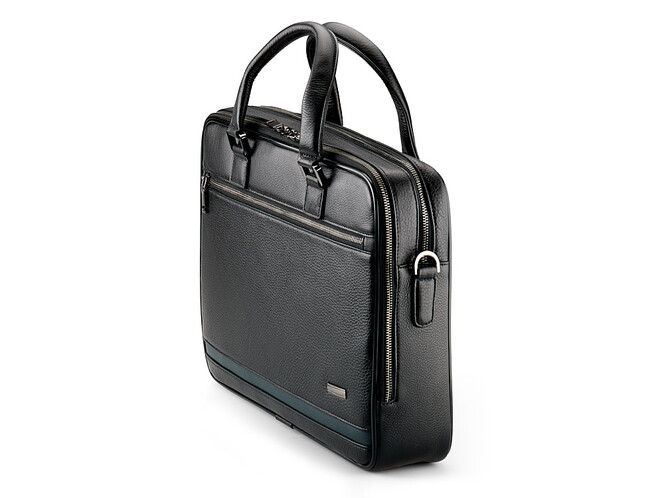 Кожаная сумка для документов и ноутбука  LeGRAND collection 3623-1 чёрная, фото , изображение 4