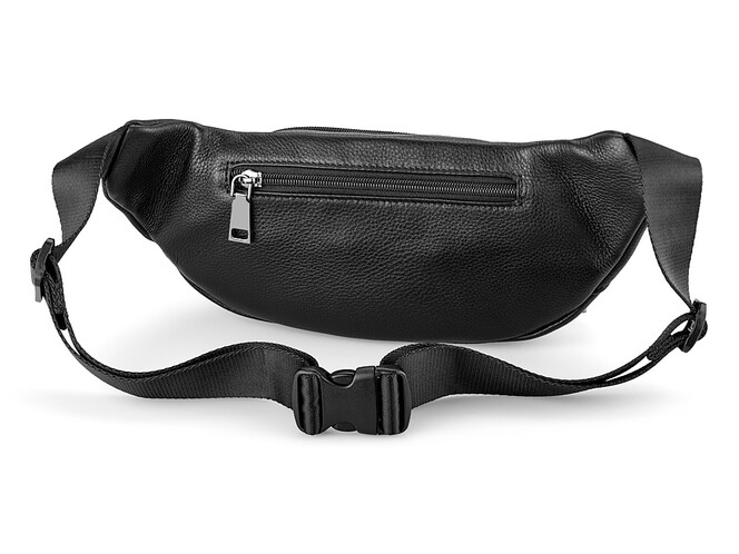 Чоловіча сумка-бананка з натуральної шкіри LeGRAND collection 2800-5 Чорна, фото , зображення 2