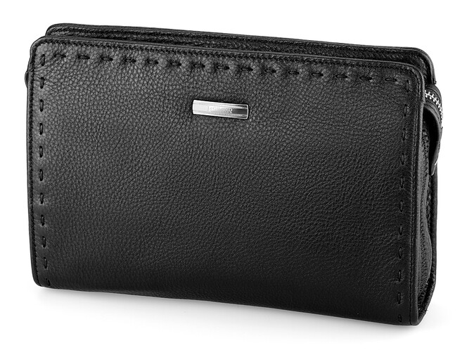 Мужская кожаная барсетка - клатч LeGRAND collection 2893-1 чёрная, фото , изображение 2