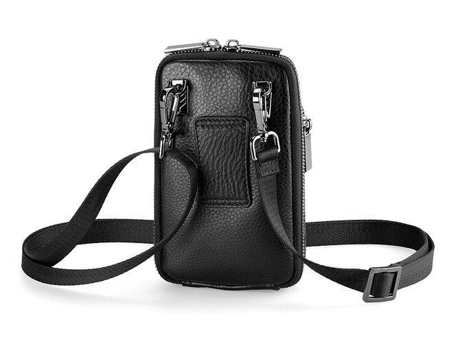 Чоловіча поясна сумка LeGRAND collection K407-102 чорна, фото , зображення 3