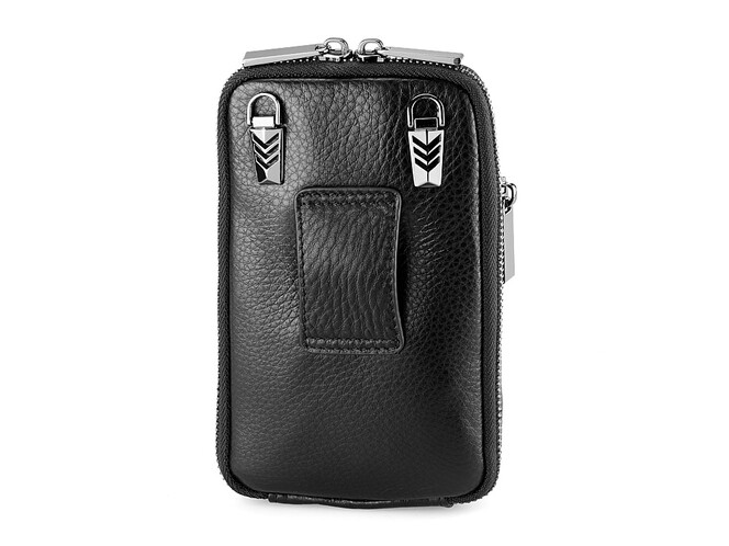 Чоловіча поясна сумка LeGRAND collection K407-102 чорна, фото , зображення 5