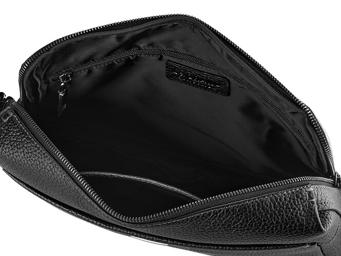 Мужская кожаная сумка через плечо LeGRAND collection 5528-2 чёрная, фото , изображение 5