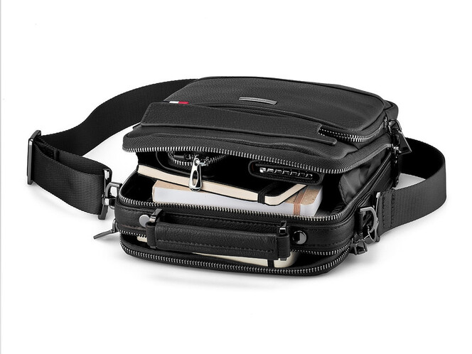 Кожаная мужская сумка LeGRAND collection 9336-3 Black чёрная, Цвет: Черный, фото , изображение 2