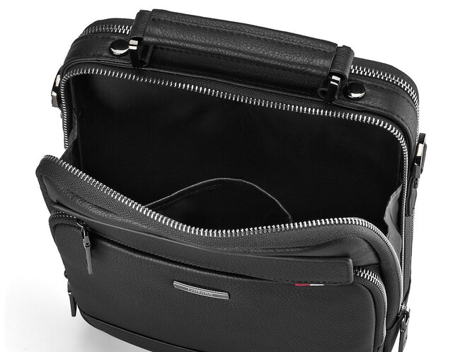 Кожаная мужская сумка LeGRAND collection 9336-3 Black чёрная, Цвет: Черный, фото , изображение 6