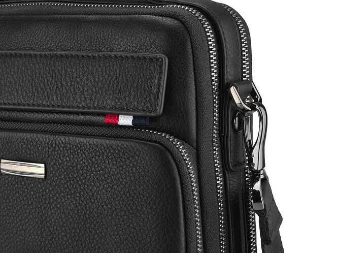 Кожаная мужская сумка LeGRAND collection 9336-3 Black чёрная, Цвет: Черный, фото , изображение 7