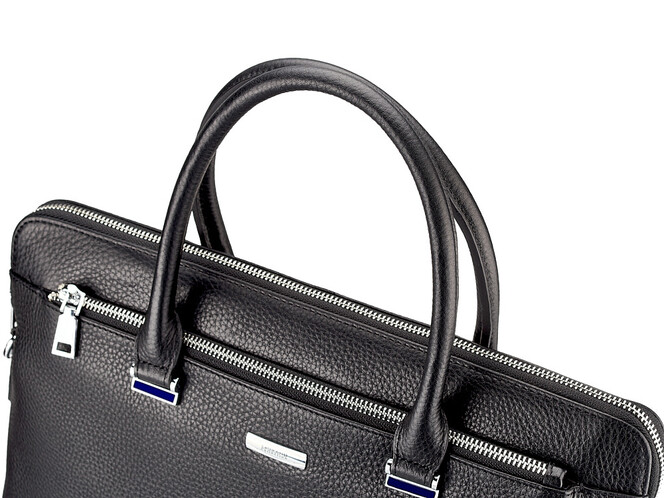 Кожаная сумка для документов LeGRAND collection 8821-1 чёрная, фото , изображение 7
