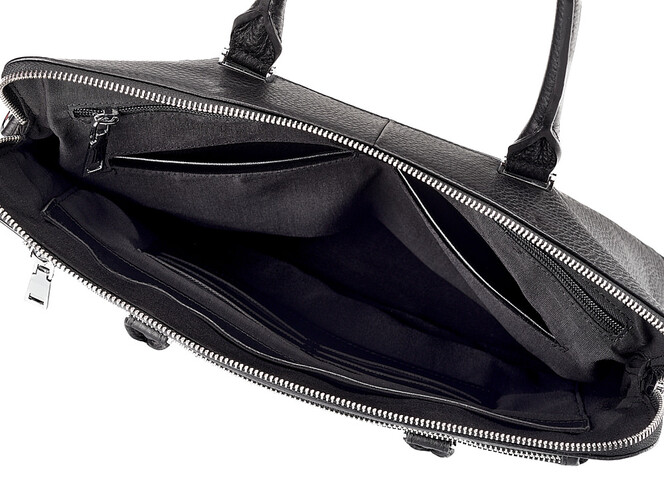 Кожаная сумка для документов LeGRAND collection 8821-1 чёрная, фото , изображение 6