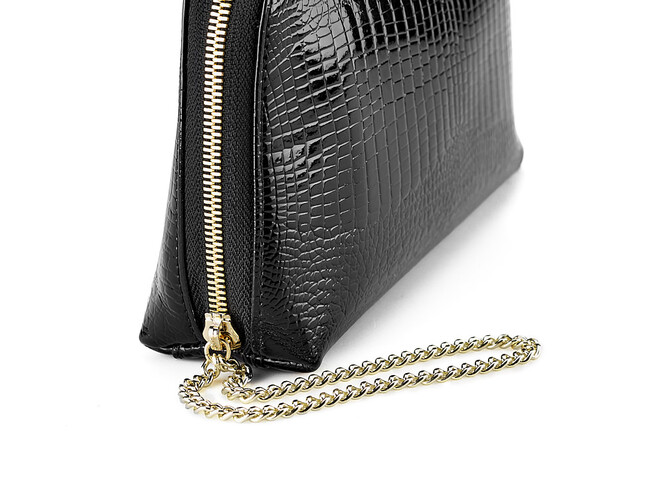 Кожаная женская косметичка Moro&Jenny 59057 A Black чёрная, Цвет: Черный, фото , изображение 5